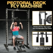 Mikolo Smith Machine, 1000LBS Power Rack With Pec Deck and Lat Pull Down System, Multi-Function Squat Rack Cage For Home Gym