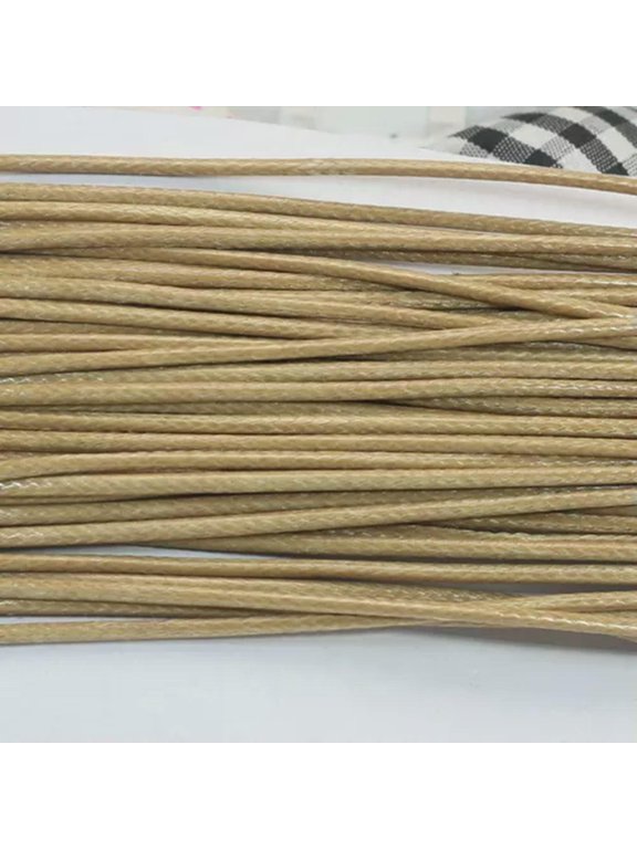 30 Yards Spool Korean Waxed Cord String Thread Round 2mm for Bracelet Necklace-11# Beige