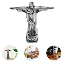 ELAYARD Mini Statue Jesus Figurine Silver 1Set Home Ornament