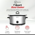 thumbnail image 2 of Kitchen Elite 7 Qt Slow Cooker, Stainless Steel Ceramic Crock Pot and Tempered Glass Lid, 2 of 9