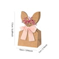 thumbnail image 3 of Kraft Easter Bunny Paper Party Bags with Ear Handles, Fillable Gift Sacks for Candy Sweets Treats, 12 Pack, 3 of 6