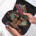 thumbnail image 6 of Kdxio Tree Meditating Golden Retriever for Double Compartment Pen Case Oxford Organizer with Zipper Pockets for Students Artists, 6 of 7