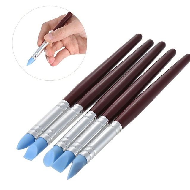 Pinceles de pintura con punta de goma, herramientas de arcilla para escultura, cerámica, modelado de Abanopi Bolígrafo de goma