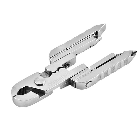 Leutsin Miniature Mini Multi-Tool Pliers 15-in-1 Function Stainless Steel Pocket Size