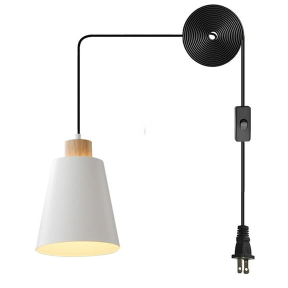 JLOWCO Led Hanging Lights with Plug in Cord,modern Pendant Lights Kitchen Island Lighting Kitchen Lights Over Island White (LED Bulb Include)