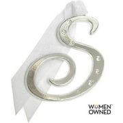 Gloria Duchin Silvertone Initial with Swarovski Crystals
