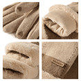 thumbnail image 3 of Guantes de cachemira de invierno para mujer, guantes cálidos y gruesos de terciopelo fragante para exteriores, resistentes al frío y con pantalla táctil, 3 of 3