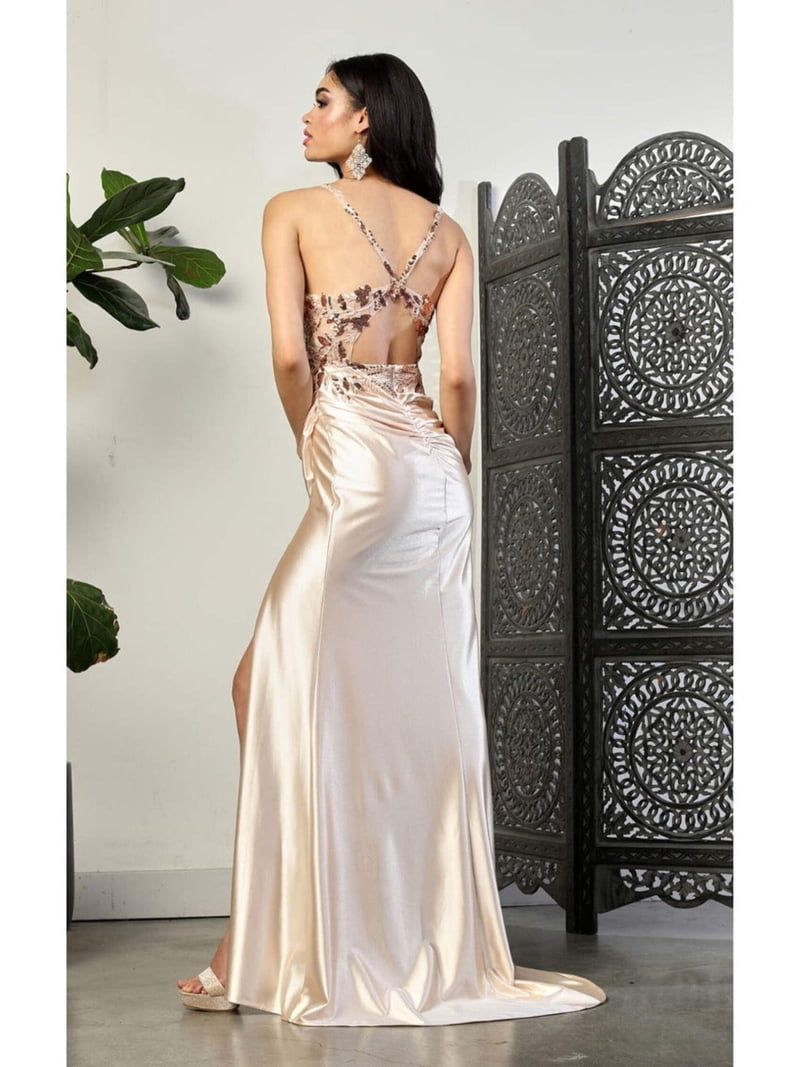 strapless open back dress Maxi Dress Navy Long Dress Elai Open Back Maxi Dress Size 2