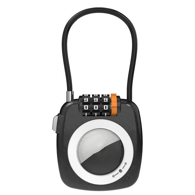 Zinc Alloy Combination Lock, Resettable Rust-Resistant 4-Digit Security Padlock for Doors, Gates, Sheds, Lockers, Black