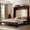 Espresso, variant on Euroco Wood Twin Size Murphy Bed, Convertible Wall Bed, White