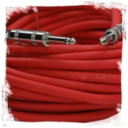 1/4 to 1/4 Male Jack Speaker Cables (2 Pack) by Fat Toad 25ft Professional Pro Audio Red DJ Speakers PA Patch Cords Quarter Inch 12 AWG Gauge Wire for Amp, Music Studio Recording & Stage Gear