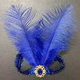 thumbnail image 2 of IDALL Sequins Feather Headpiece Headband 1920s Carnival Party Headwear for Women Dark Blue One Size, 2 of 5