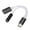 Black, variant on Naierhg USB Type-C Male to 3.5mm Earphone Audio Charging Splitter Adapter Cable Silver