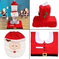 thumbnail image 2 of Mbuynow - Inodoro de decoración navideña con diseño de Papá Noel, 3 Piezas, con Tapa de Inodoro/tapa/alfombrilla para Navidad, 2 of 3
