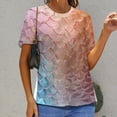 thumbnail image 6 of Mermaid Fish Scales Women's T-Shirt Short Sleeve T Shirts Tops Tee Ladies Loose T, 6 of 6