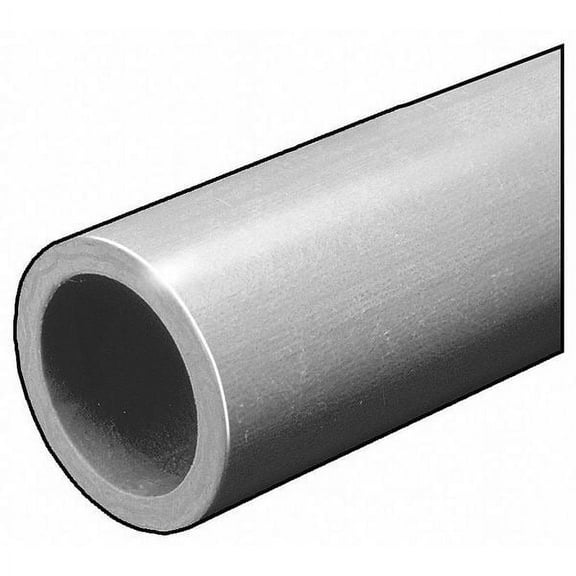 Fibergrate RD Tube,ISOFR,Gry,2 OD x1/4 In Wall,5 Ft 1624400.04