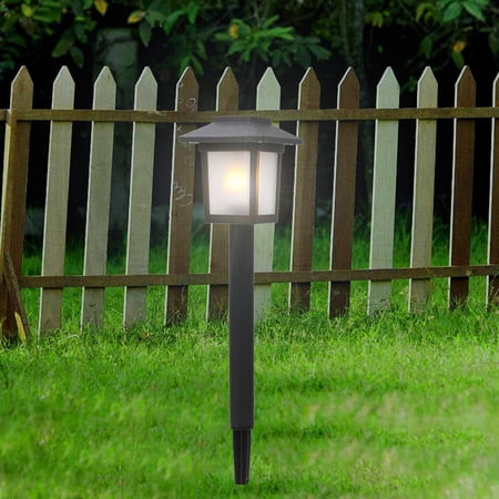 Winado 6PCS LED Square Design Path Light Solar Powered in Black
