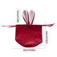 thumbnail image 3 of PPgejGEK Easter Bunny Drawstring Velvet Bag, Cute Ear Candy Packing Gift Pouch for Easter Decor Party Favors, Plush Mini Storage Container 1PC, 3 of 9