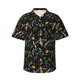 thumbnail image 1 of Fotbe Wasp and Florals Camisa Hawaiana para Hombre Unisex – Camisa Casual de Verano con Botones de Manga Corta de Algodón y Lino,XX-Large, 1 of 7