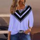 thumbnail image 1 of Fiudx Liquidación de Ofertas Flash Blusa de Manga 3/4 a La Moda para Mujer, Camiseta Estampada, Top Informal, 1 of 5