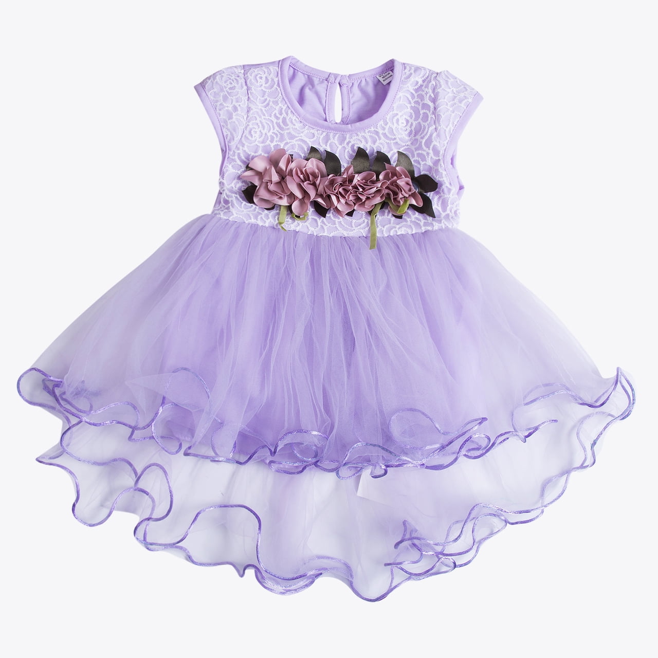 Baby Girls Lace Dress Princess Toddler Infant Kids Sleeveless Ruffle ...