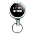 thumbnail image 1 of I Love My Rottweiler Stylish Retractable Belt Clip Badge Key Holder, 1 of 1