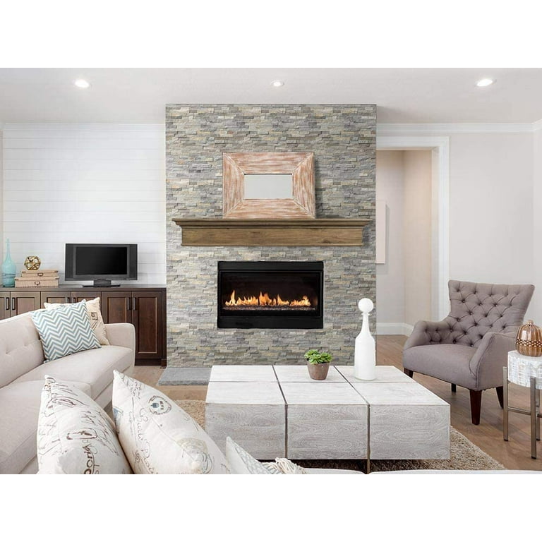 Mantels Direct Bellamy 72 Decorative Wood Fireplace Mantel Shelf in Vintage  Ash - Walmart.com