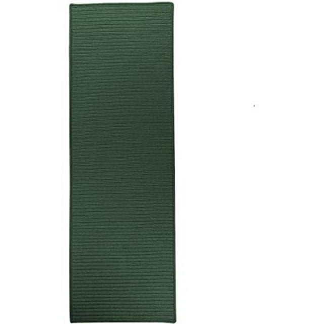 Colonial Mills Rug RT62R028X120S 2 ft. 4 in. x 10 ft. Reversible Flat-Braid Rectangle Runner Hunter Green