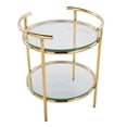 thumbnail image 6 of Lumisource Rhonda Contemporary/Glam Side Table in Gold Metal and Clear Glass, 6 of 7