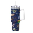thumbnail image 2 of Vaso de 40 oz con asa y tapa con pajita de Toy Story, taza aislada, botella de agua de acero inoxidable, taza de viaje, portavasos, regalo, 2 of 8