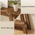thumbnail image 6 of 54" Farmhouse 2-Tier Console Table ,Wooden Entryway Sofa Table, Brown, 6 of 8