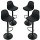 thumbnail image 1 of Bancos para Bar y Barra de Cocina con Respaldo y Reposapies de Altura Ajustable - Sillas de Bar con Asiento Acolchado Set de 4 Piezas Negro, 1 of 8