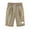 Khaki, variant on Honeeladyy Sales Trendy Women's Summer Print Drawstring Elastic Waist Large Size Cotton Linen Pants Casual Pants Beach Shorts with Pockets