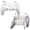 White, variant on eXtremeRate Beyond-ARC Full Shell Kit for PS5 Edge Controller, Faceplate, Rubberized Grip Back Plate, Buttons & 6 Swappable Thumbsticks - White