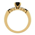 thumbnail image 3 of 1.00 ct tw Black & White Diamond Engagement Ring With Shoulder 14K Gold, 3 of 5