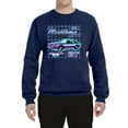thumbnail image 2 of Ford Mustang GT The Boss Retro Neon Vintage | Mens Cars and Trucks Crewneck Graphic Sweatshirt, Navy, 3XL, 2 of 4