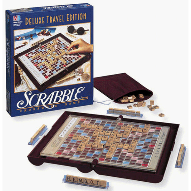 Scrabble Jeu de Mots Croisés Édition Voyage Deluxe 