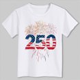 thumbnail image 2 of kpoplk Girls Summer Patriotic Shirts 250Th America Anniversary T-Shirt USA Flag Print Tee Casual Tops(White,11-12 Y), 2 of 5