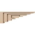 thumbnail image 3 of 2"W x 12"D x 4"H Thin Landon Rough Cedar Woodgrain TimberThane Corbel, Primed Tan, 3 of 6