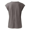 thumbnail image 5 of Savings Clearance! cocolona Womens Summer Tops V Neck Cap Sleeve T-shirts Casual Vintage Tees Lightweight Comfy Blouse with Pockets, 5 of 6