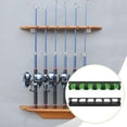 thumbnail image 6 of Fishing Rod Rack Fishing Pole Holder Storage Stand Holds 6 Rods Vertically Wall Mount for Garage Boat Home, 6 of 9