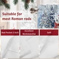 thumbnail image 7 of Valances for Windows Xmas Polar Bear Christmas Tree on Blue Rod Pocket Short Curtain for bathroom living room bedroom White Snow Seamless 1 Panel 42x12in, 7 of 7