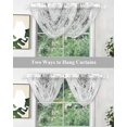 thumbnail image 5 of Gray Eucalyptus Coastal Waterfall Valances for Windows, Beach Starfish Shells Kitchen Sheer Valance Curtains, Rod Pocket Elegant Swag Valances for Living Room Bedroom, 47.2"x38.5", 3 Panel, 5 of 8