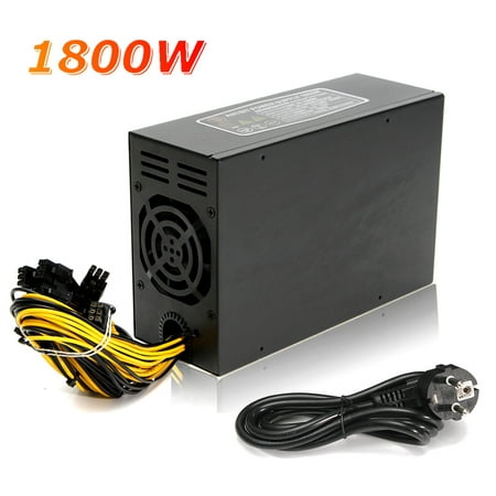 1800W Miner Machine 92% Power Supply For 6 GPU ETHEthereum Antminer S7 S9 T9 E9 A4 A6