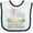 White and Navy, variant on Inktastic You're Going to Be a Great Grandma Elephants with Flowers Boys or Girls Baby Bib