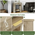 thumbnail image 3 of Uforic 31.5" Boho Fluted Console Table with Drawer & Open Shelf for Entryway & Living Room, Oak, 3 of 8