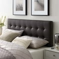 thumbnail image 4 of Modway Lily King Upholstered Faux Leather and Wood Headboard in Brown, 4 of 7