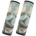 thumbnail image 2 of WOBOGO Whales Swim with Sailboats Seat Belt Cover 2 Piece Soft Comfort Driving Shoulder Pad Suitable for All Cars and Backpacks, 2 of 8