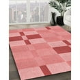 thumbnail image 3 of Ahgly Company Machine Washable Indoor Square Transitional Pastel Pink Area Rugs, 5' Square, 3 of 7