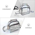 thumbnail image 6 of LOLIPPYY 1Pcs Transparent Crossbody Bag Silver PVC and Polyester Material Square Shape for Women Fashion, 6 of 8